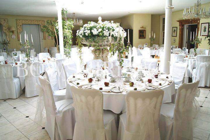 Powdermills Hotel wedding decoration by Bows Hire, photo 8