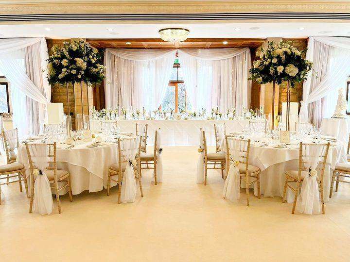 South Lodge Hotel wedding decoration by Bows Hire, photo 7