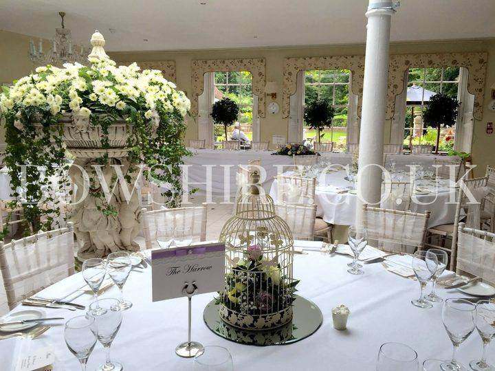 Powdermills Hotel wedding decoration by Bows Hire, photo 7