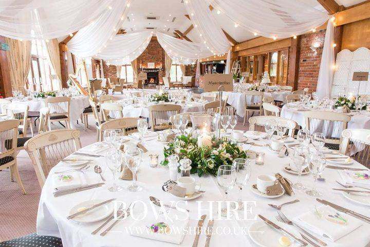 Westerham Golf Club wedding decoration by Bows Hire, photo 4