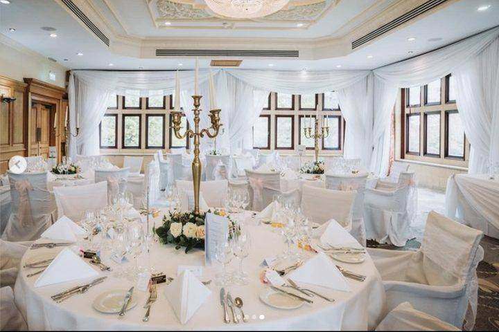 South Lodge Hotel wedding decoration by Bows Hire, photo 3