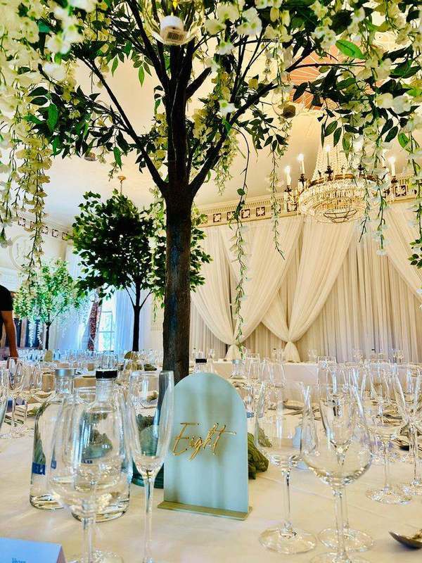 Buxted Park Hotel wedding decoration by Bows Hire, photo 2