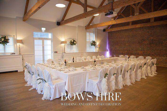 Bows Hire chair covers styling at a wedding or event, photo 13