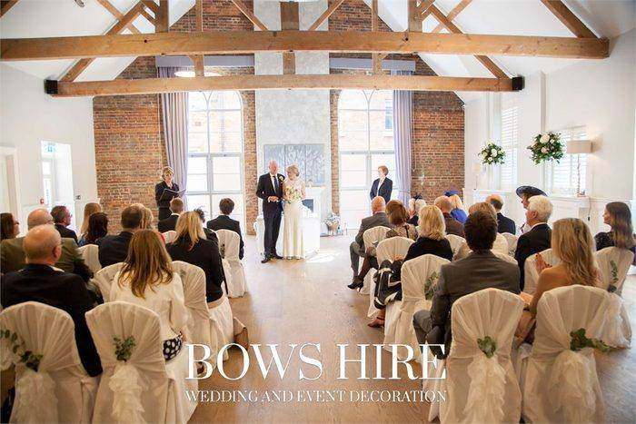Bows Hire chair covers styling at a wedding or event, photo 12