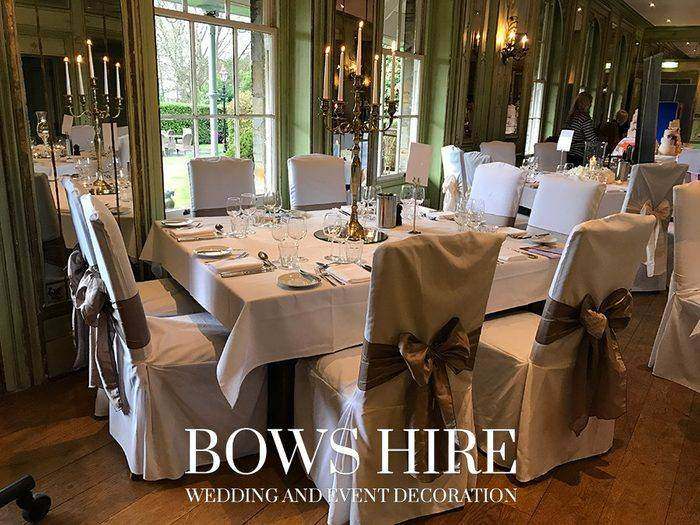 Bows Hire chair covers styling at a wedding or event, photo 29